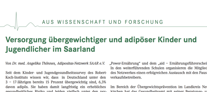 Adipositas Netzwerk im Ärzteblatt