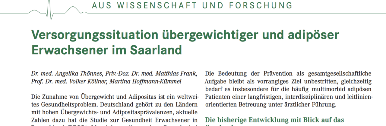 Beitrag von Frau Thönnes im Ärzteblatt