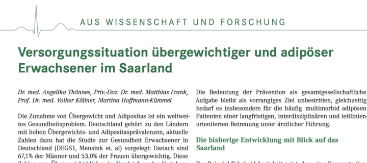 Beitrag von Frau Thönnes im Ärzteblatt